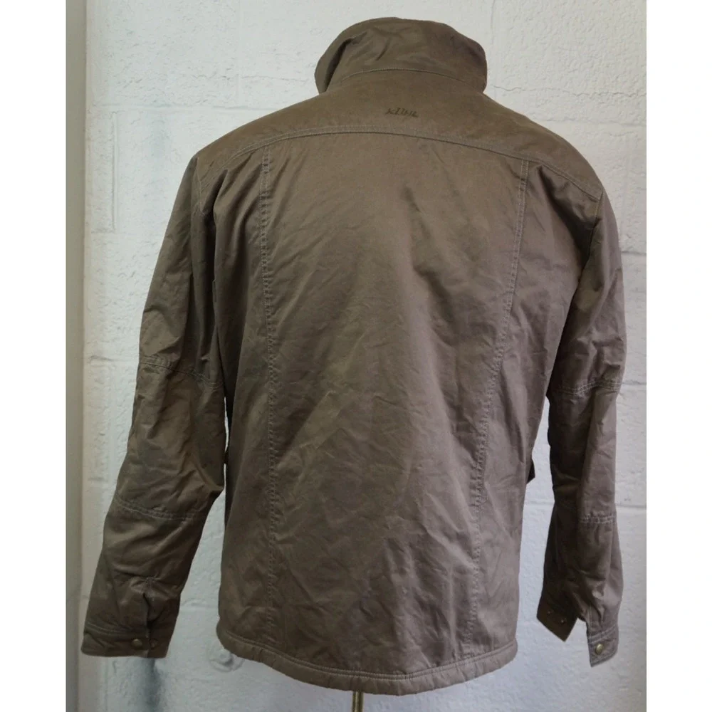 Men's Kuhl Projekt Insulated Kollusion Brown Quilt Lined Zip Up Coat Jacket Sz L - Picture 4 of 14